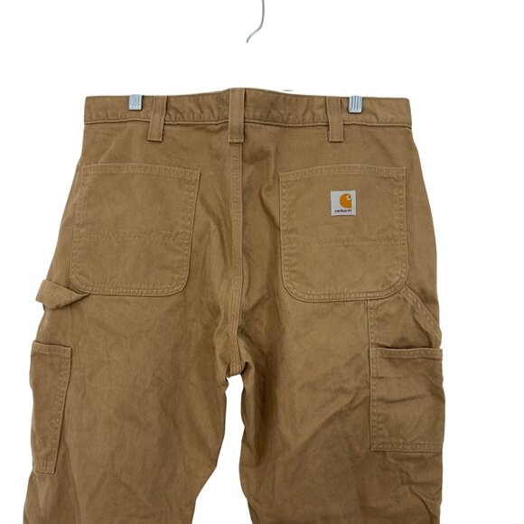 Carhartt Mens Relaxed Fit Brown Work Pants 100% Cotton Size 38x30 - Picture 8 of 10